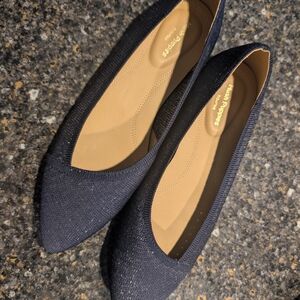 Hush Puppies Women’s Navy Pointed Sadie Knit Flats